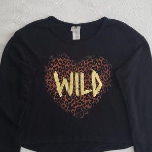 Black Graphic Animal Print Sweater